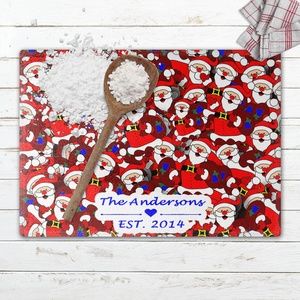 Personalized Holiday Glass Cutting Boards